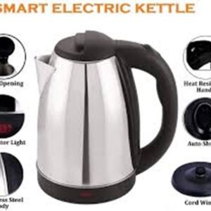 Electric Kettle - stainless steel body - automatic instant heating - 2.0 Liter - 1500 Watts - water boiler - high quality - kettle for tea - for Daily Kitchen Use - Essential Kitchen Appliance - electric kettle